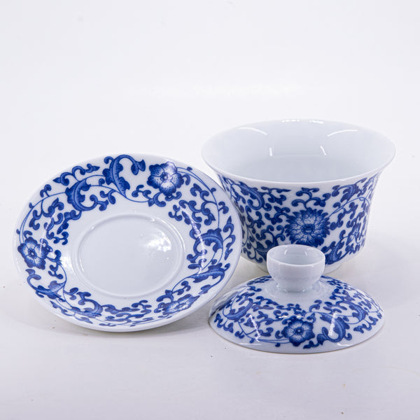 Blue and White Porcelain Chan Zhi Lian Design Gaiwan #10