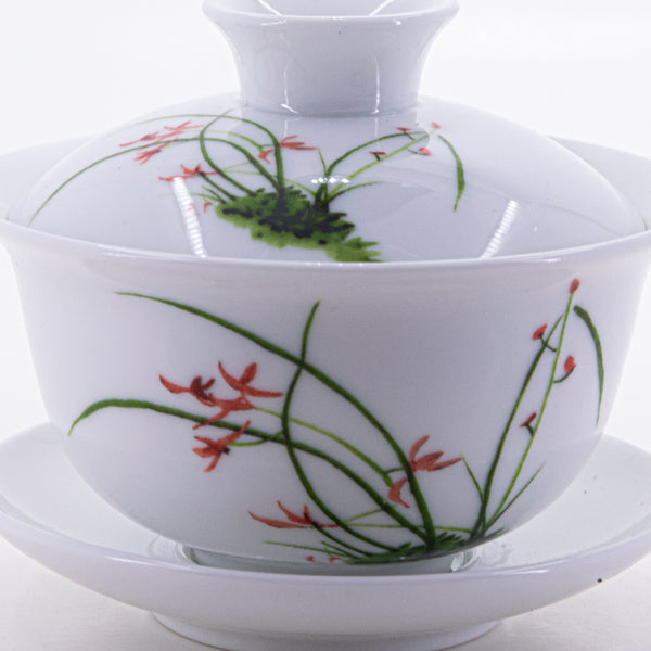 Porcelain Four Seasons Series Gaiwan, Mei Lan Zhu Qu (Plum, Orchid, Bamboo, Chrysanthemum) #2