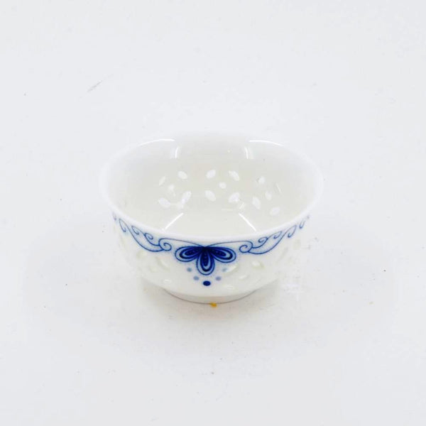 Porcelain Blue And White Rice Grain Tea Cup