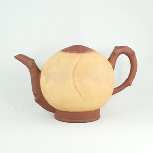 Yixing 1970's Zini with Duan Ni Coating Peach Design Chinese Wine Pot