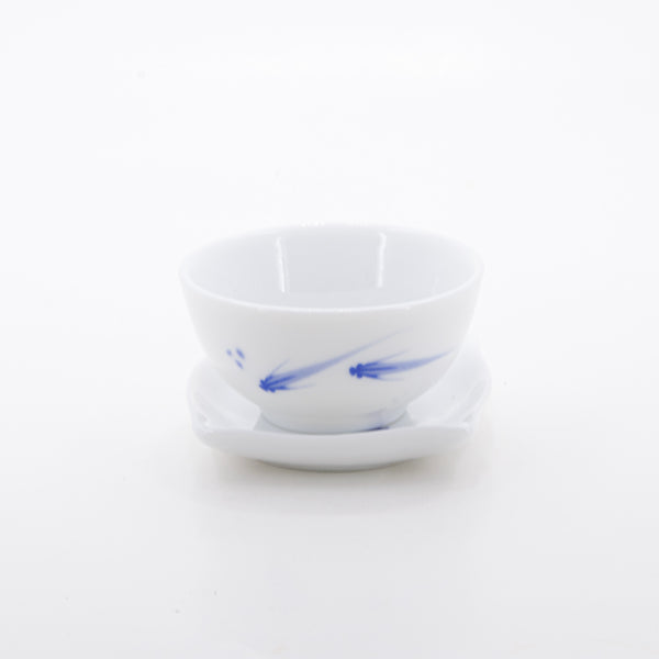 Porcelain Blue And White Fish Tea Cup