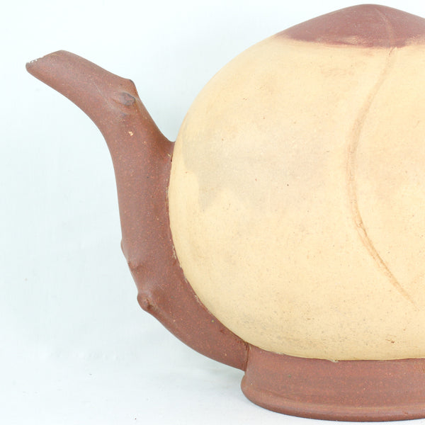 Yixing 1970's Zini with Duan Ni Coating Peach Design Chinese Wine Pot