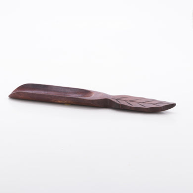 Chinese Wood Leaf Shape Scoop