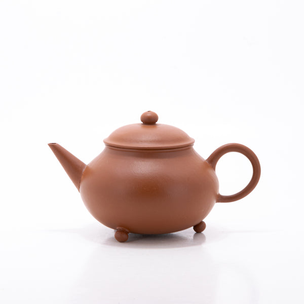 Yixing Zhuni Antique Style Three Legs Pear Shape Chinese Teapot