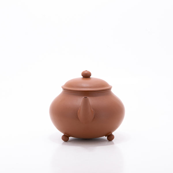 Yixing Zhuni Antique Style Three Legs Pear Shape Chinese Teapot