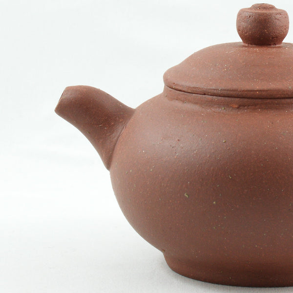 Yixing 1980's Bao Knob Pan Shape Chinese Teapot