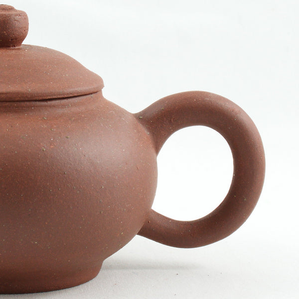 Yixing 1980's Bao Knob Pan Shape Chinese Teapot