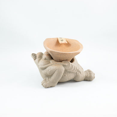 Clay Three Legs Frog Tea Strainer/ Filter